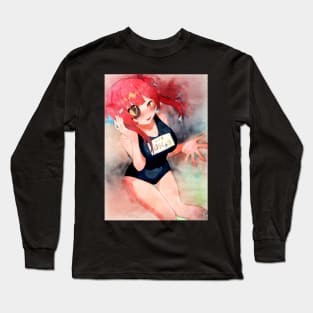 Houshou Marine Anime Watercolor Long Sleeve T-Shirt